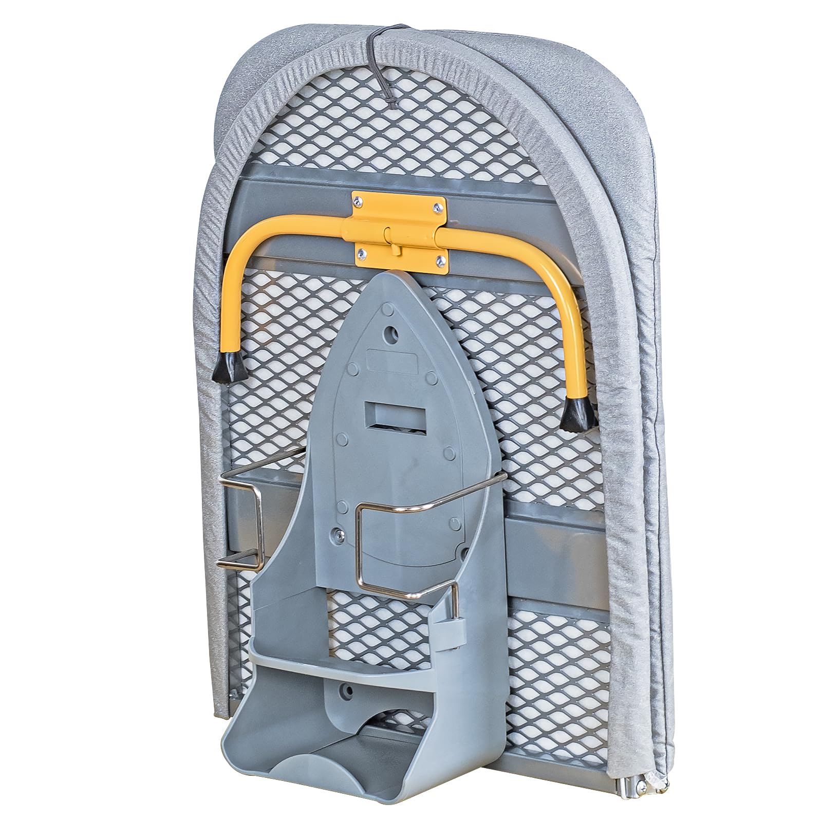 Wall Mount Folding Ironing Board with Iron Holder, Tabletop Mini Ironing Board, Compact Portable Design, Gray