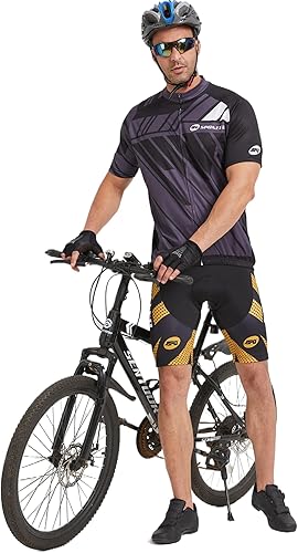 Miniatura 8 de sponeed Pantalones cortos de ciclismo acolchados para hombre, pantalones de montar en bicicleta, ropa de ciclismo, ropa de bicicleta, mallas