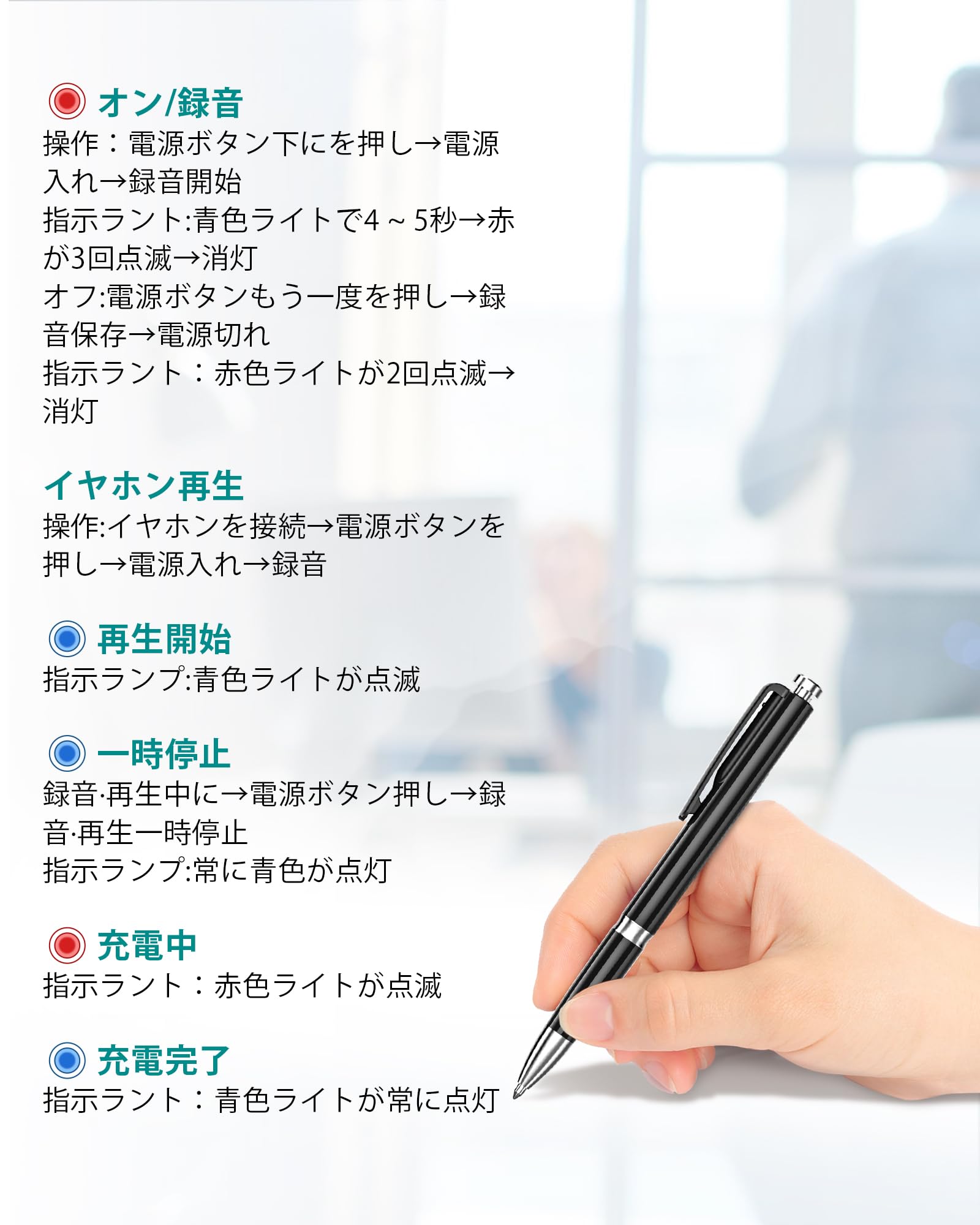 Amazon.co.jp: 【進化 64GB】 XIXITPY ボイスレコーダー ペン型 64GB