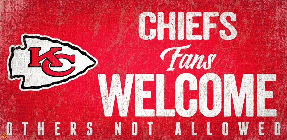 Fan Creations 048449 Targa In Legno Kansas City Chiefs: Cimelio Da Collezione Per Tifosi NFL (14,5 X 9,5 Cm, Colori Grigio/rosso/bianco)