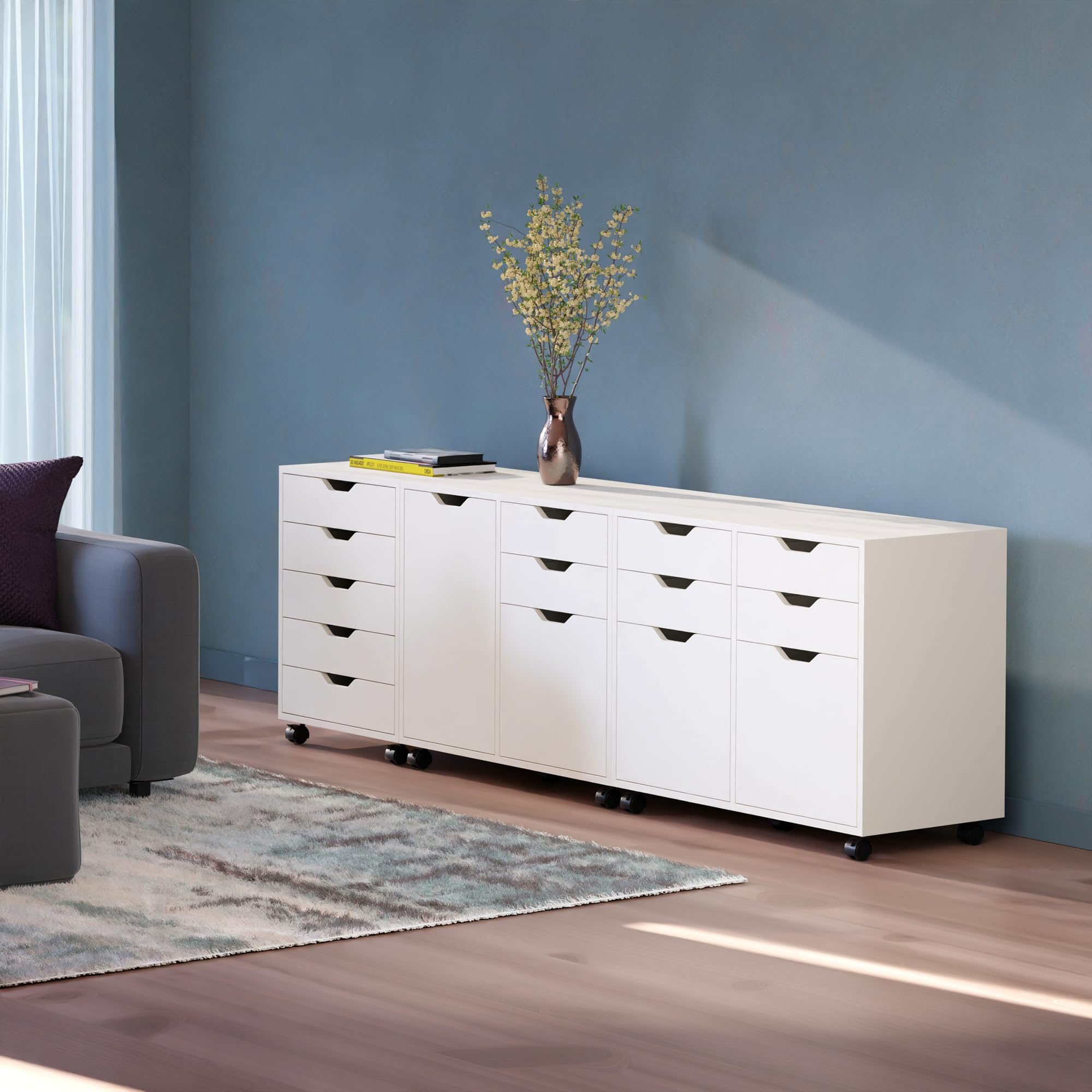 Amazon.com: Winsome Wood 10346 Halifax 3-pc Storage Cabinet Set in
