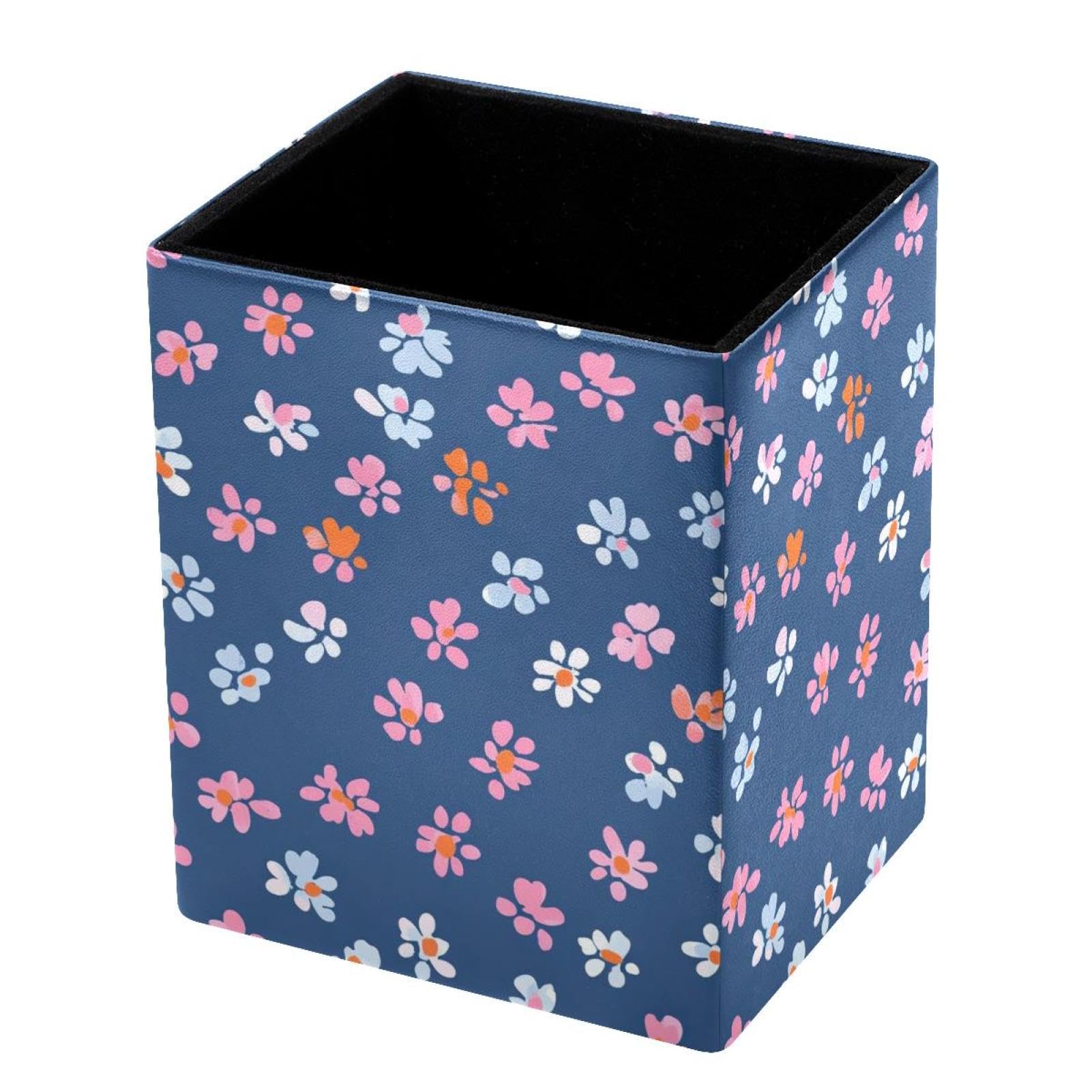 FWJZDSP Desk Pen Holder, Small Cat Paws Flowers Pencil Organizers, Pencil Holder Pencil Case Cup Pencil Bag for Desk Office Pen Case for School
