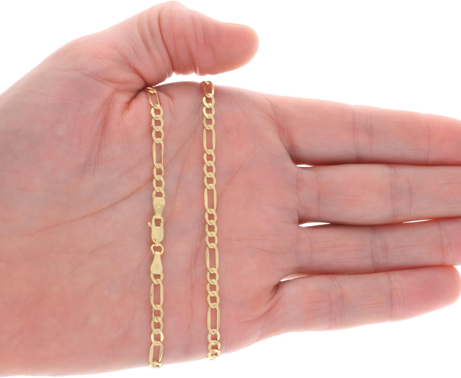 Nuragold 14k Real Yellow Gold Figaro Link 4.5mm Chain Bracelet (7"-9") Italian Jewelry for Men & Women - Image 4