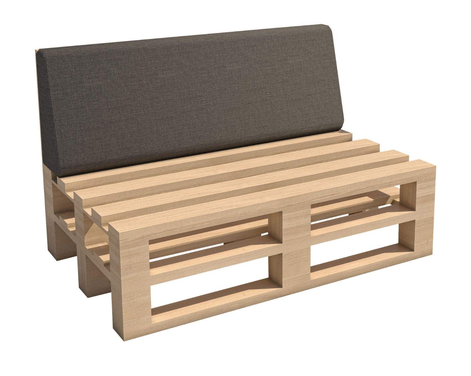 chilly pilley Palettenkissen Gartenkissen Palettenauflage Palettenpolster Indoor Outdoor Waschbar Abnehmbar Sitzkissen Rückenkissen (Rückenkissen 120x40x10/20, Grau)