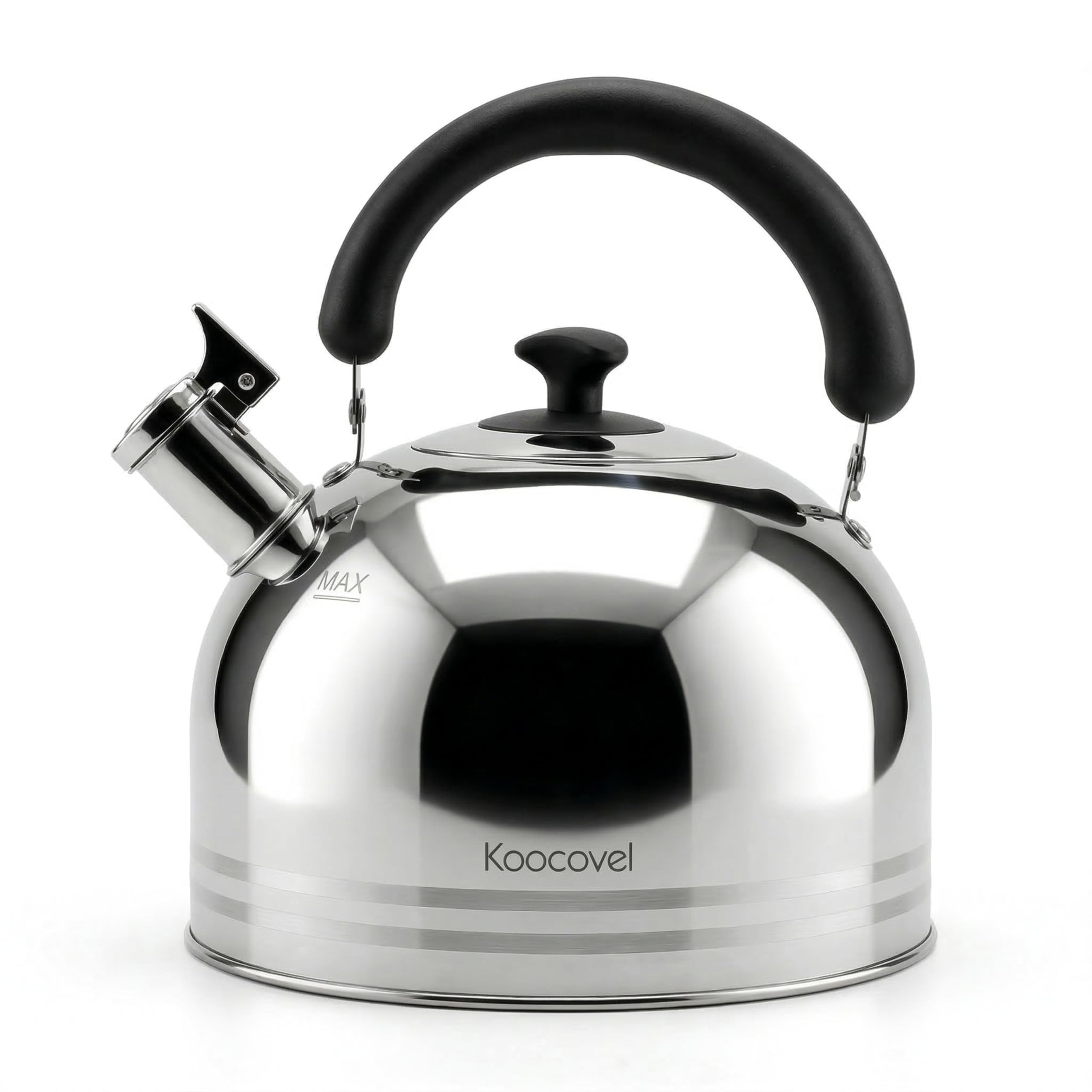 Whistling Tea Kettle, 6.2QT 6L 304 Stainless Steel Stovetop Teapot