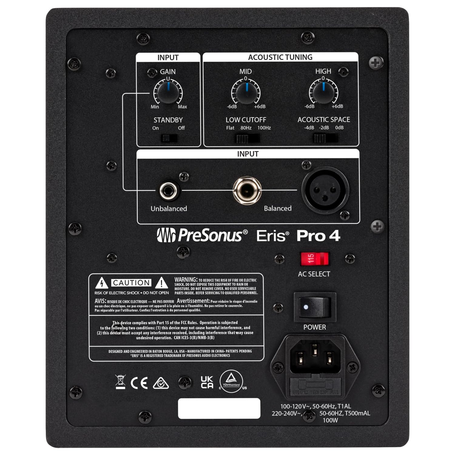 Presonus Eris Pro 4 Haut-parleur actif pour moniteur de studio avec câble jack Keepdrum