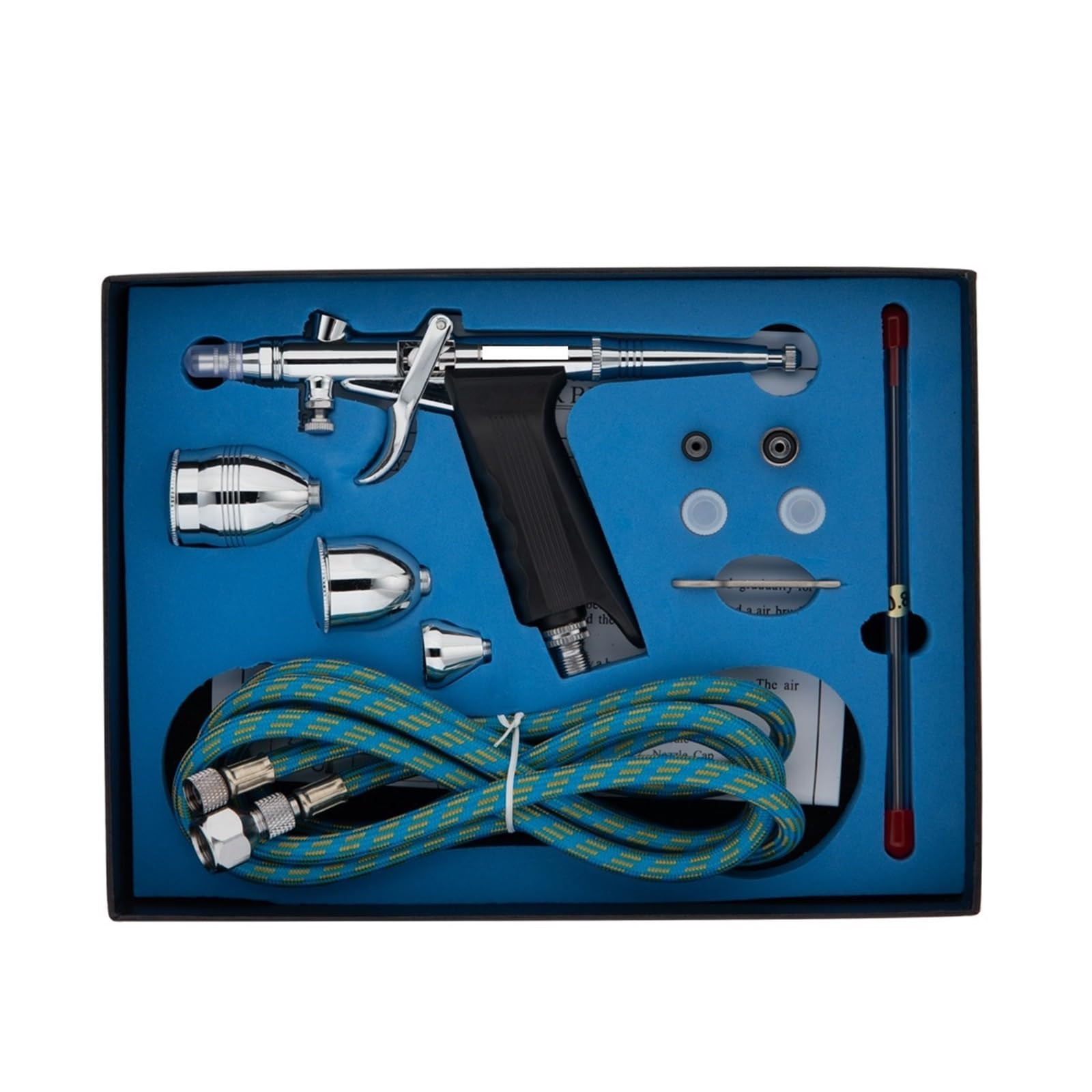 Kit de Pistola neumática, Aerógrafo de Doble acción de 0,3/0,5/0,8 mm, 2 CC, 5 CC y 13 CC, Juego de aerógrafo for modelismo en Aerosol.