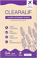 Vista 16 de CLEARALIF Hojas de detergente para ropa, lavanda, hasta 480 cargas, ideal para viajes, apartamentos, dormitorios, tiras de detergente para ropa