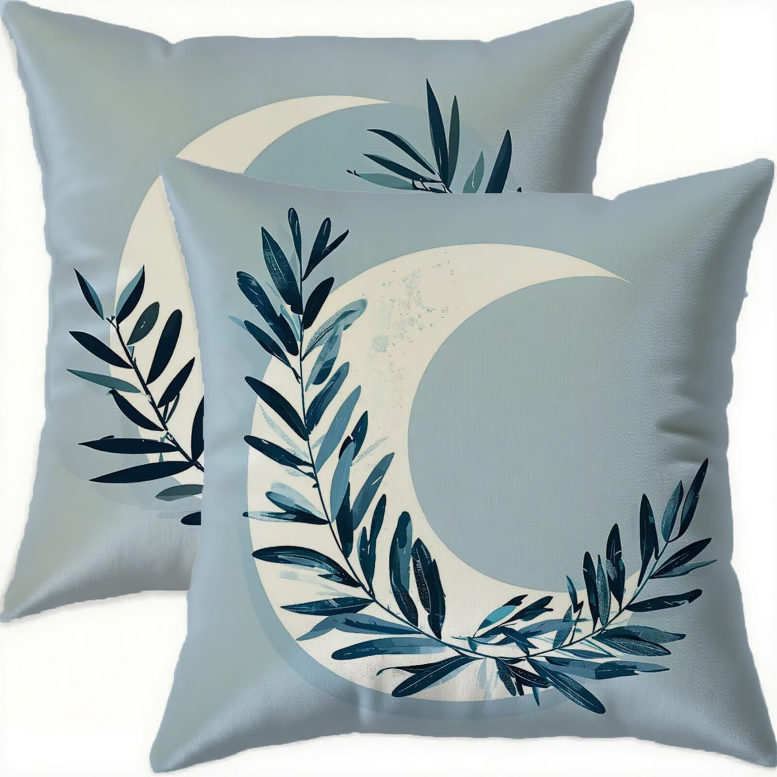 Taie oreiller bleu velours housse coussin 60x60cm fermeture éclair invisible