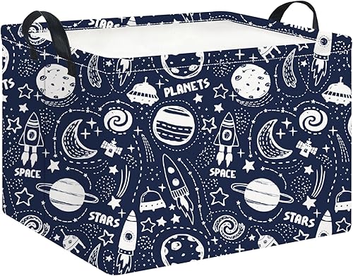 Miniatura 49 de Cesta de almacenamiento rectangular con asas, cesta de almacenamiento plegable, caja de libros, cesta de regalo (calabaza enojada)