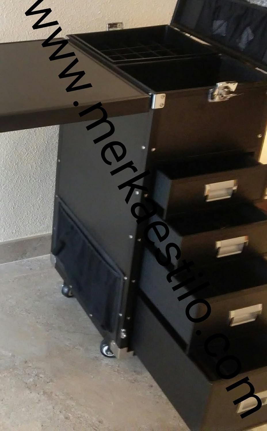MALETA TROLLEY PROFESIONAL CONVERTIBLE EN MESA DE MANICURA PLEGABLE  PORTATIL CON CAJONERA : Amazon.es: Belleza
