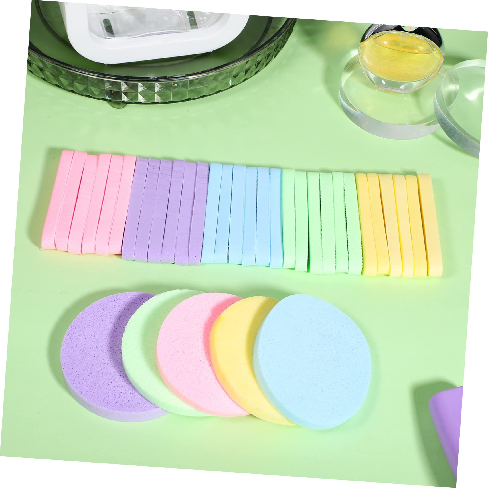 FRCOLOR 600 Spugne per il viso, cosmetologi, spugne per il trucco, spugne per la pulizia del viso, spugne massaggianti, per il bagno, forniture, fondazione, tappetino in spugna