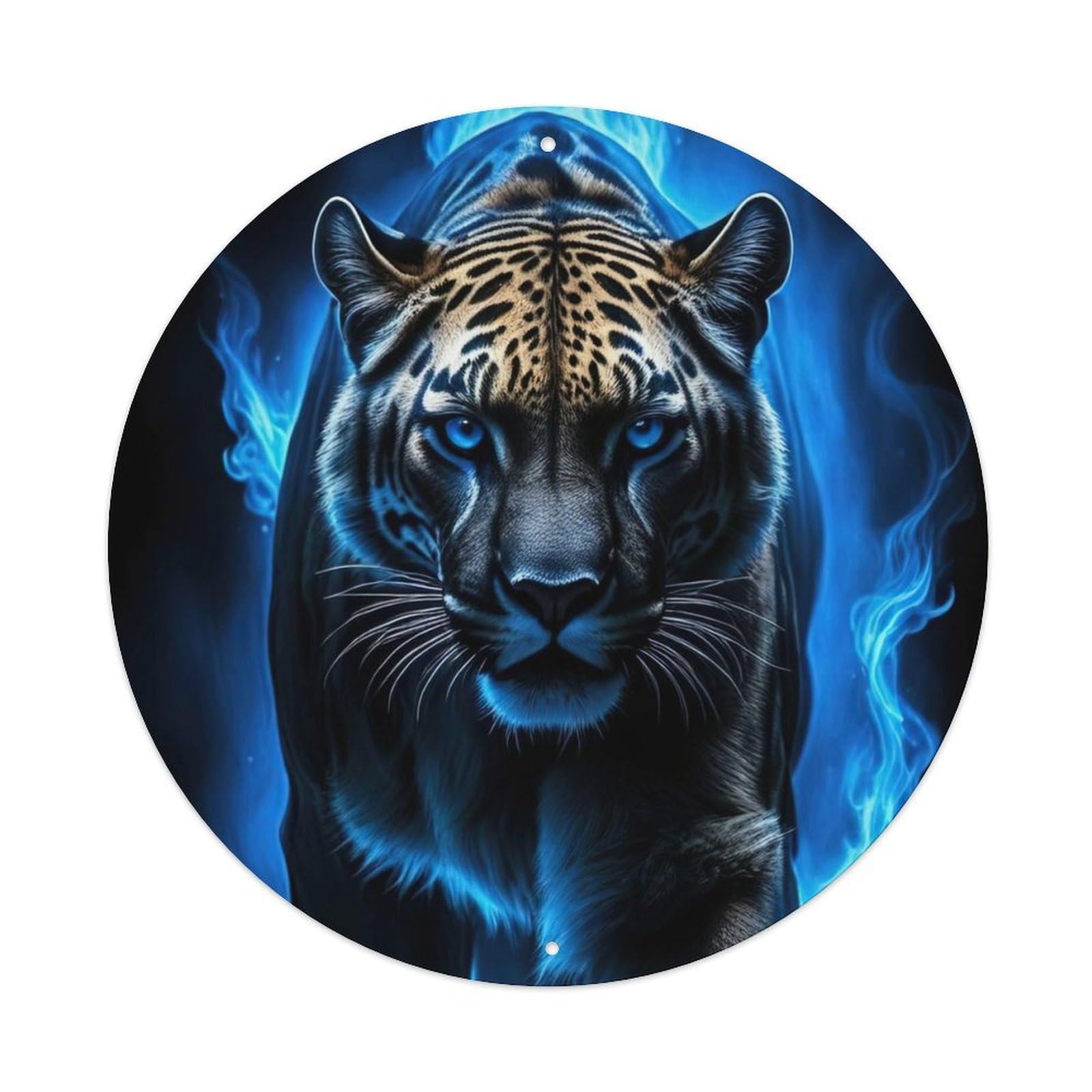 Animal Slowly Walking Leopard Metal Tin Sign