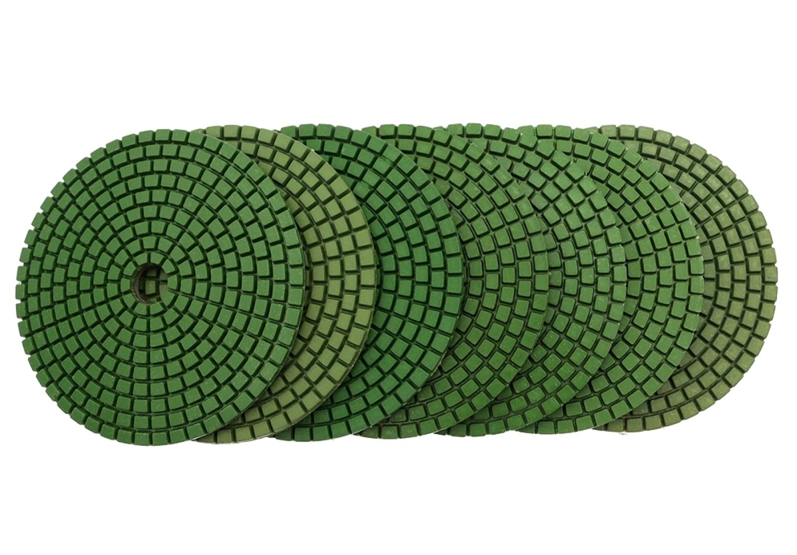7 Unidades/juego De Almohadillas De Pulido De Diamante De 4 Pulgadas, Almohadilla De Pulido En Húmedo Flexible De 100mm Para Disco De Molienda De Suelo De Hormigón De Granito Y Mármol,800