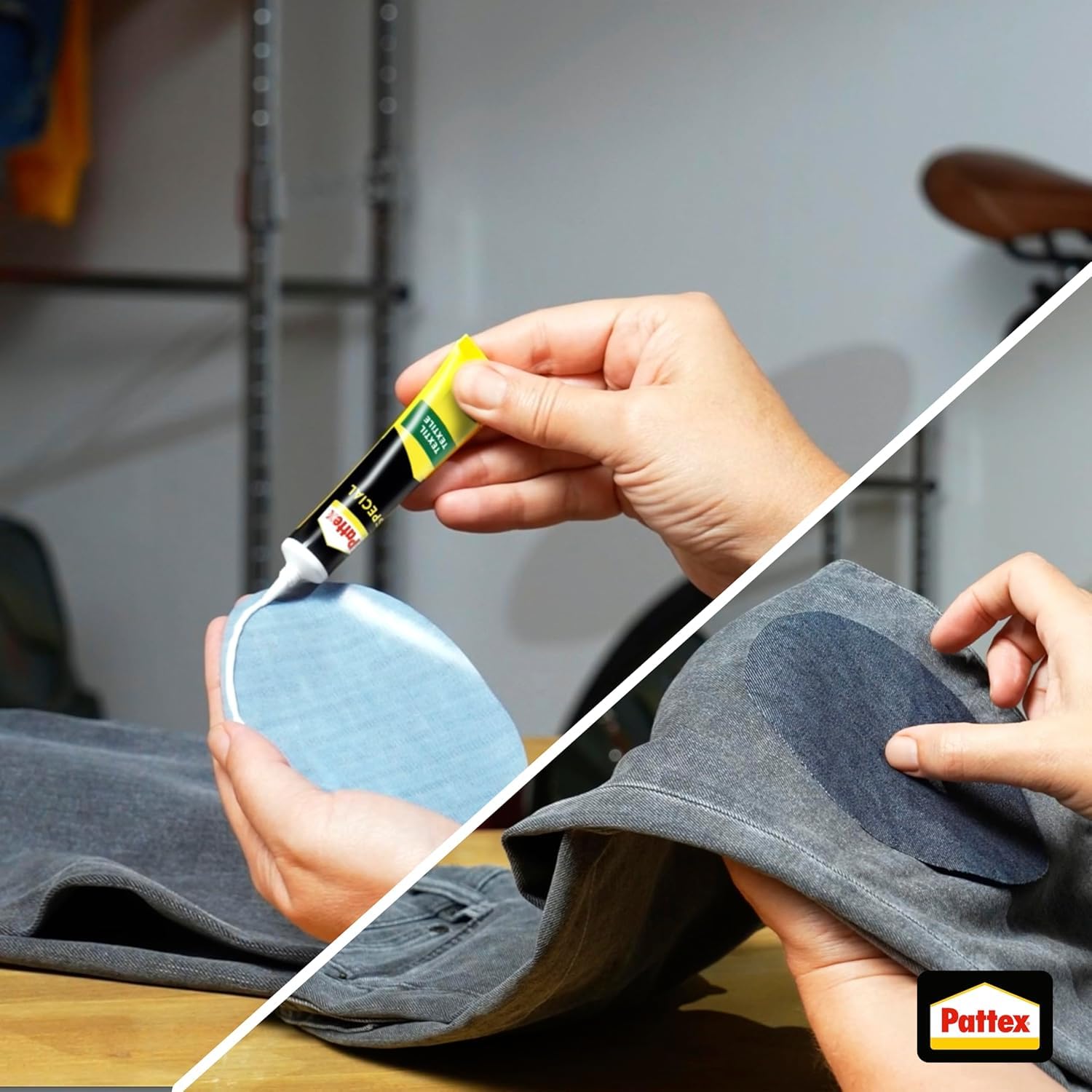 Pattex Special adhesive textile, textile adhesive for different types of textiles with high adhesion strength and trace-free drying, wash and iron resistant, 2 x 20 g