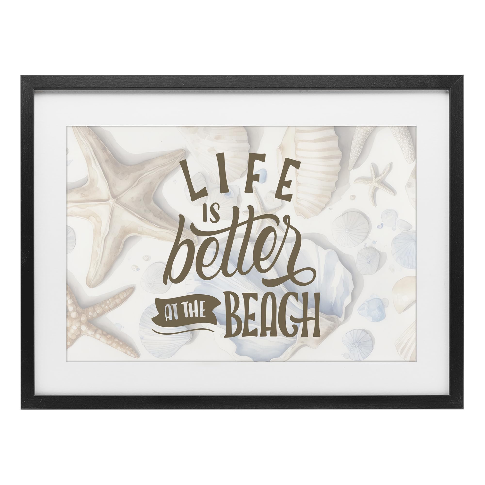 'Better At Beach Seashells'| Framed Print Under Glass