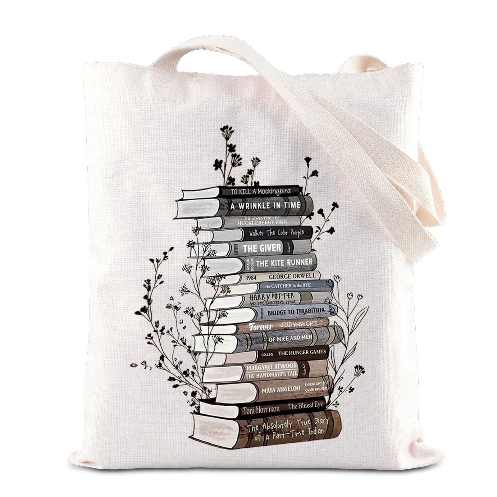 Sac fourre-tout livre interdit en coton FOTAP pour lecteur - 8