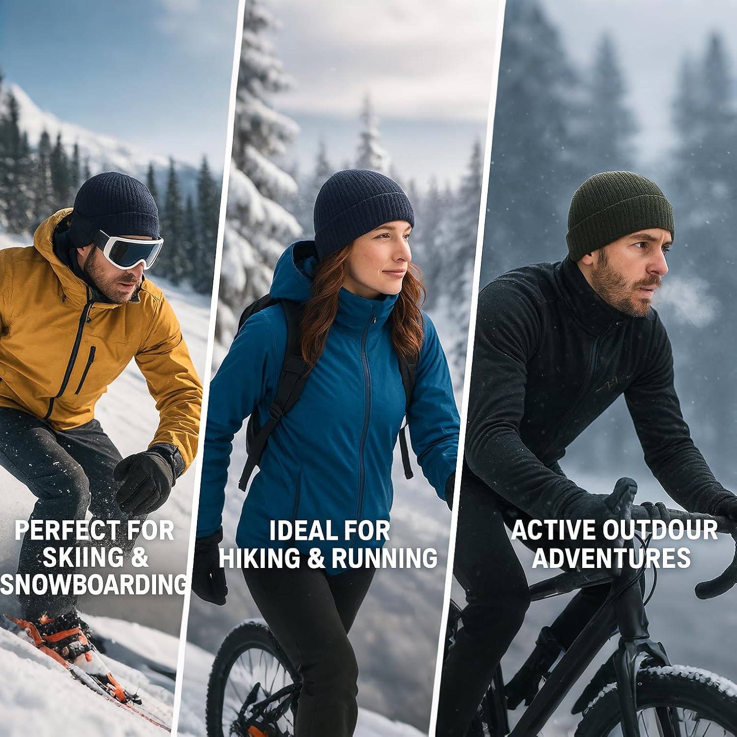 Oversize XXL Winter Beanie Knit Hat for Men - Daily Knit Ribbed Cap - Warm Toboggan Skull Caps for Cold Weather - Image 5