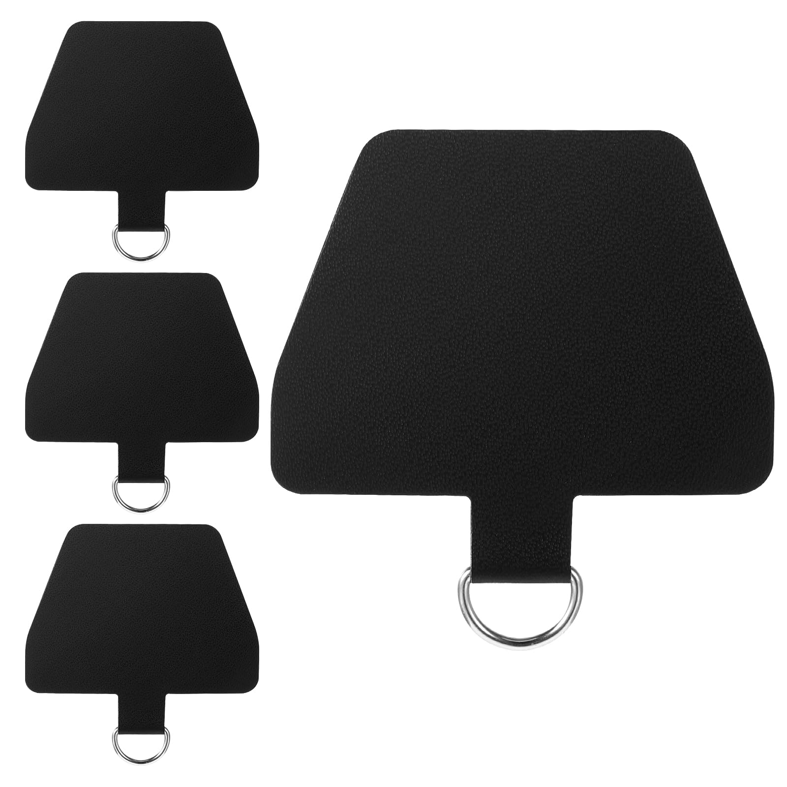 4 PCS Phone Lanyard Tab Black Cell Phone Tether Tab Safety with Adhesive Universal Phones Case Lanyard Insert Phones Strap Replacement Part for All Most Smartphones Full Coverage Cases