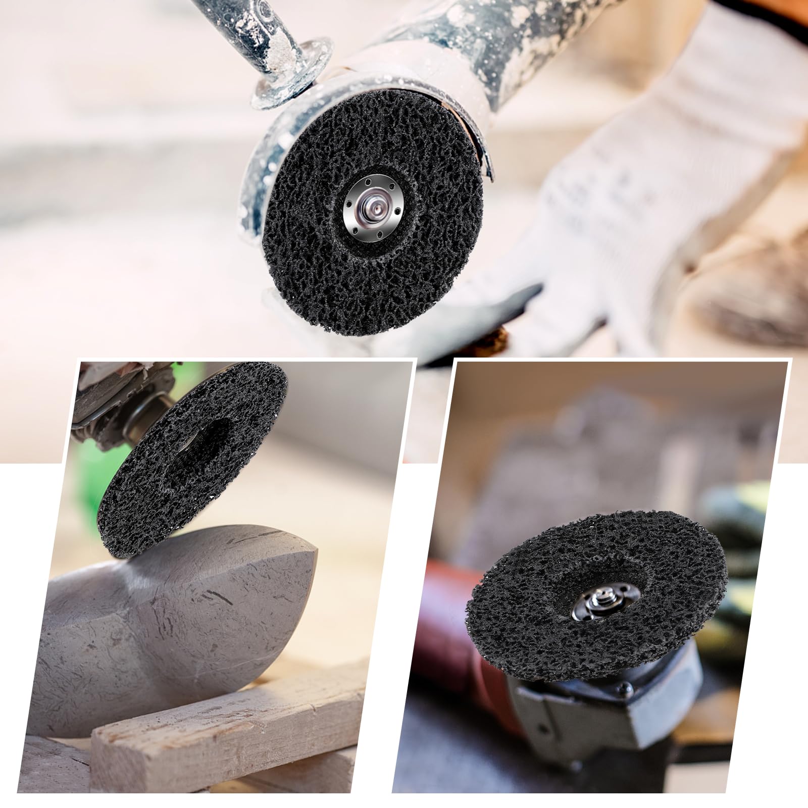 CSD Scheibe 125mm Grob, 5 Stück Hochleistungs- Und Bruchsicher Für Winkelschleifer, For Rost Entfernen, Farbe Lack Entfernen, Grobreinigung An Metall, Edelstahl, Holz, Stein, Beton