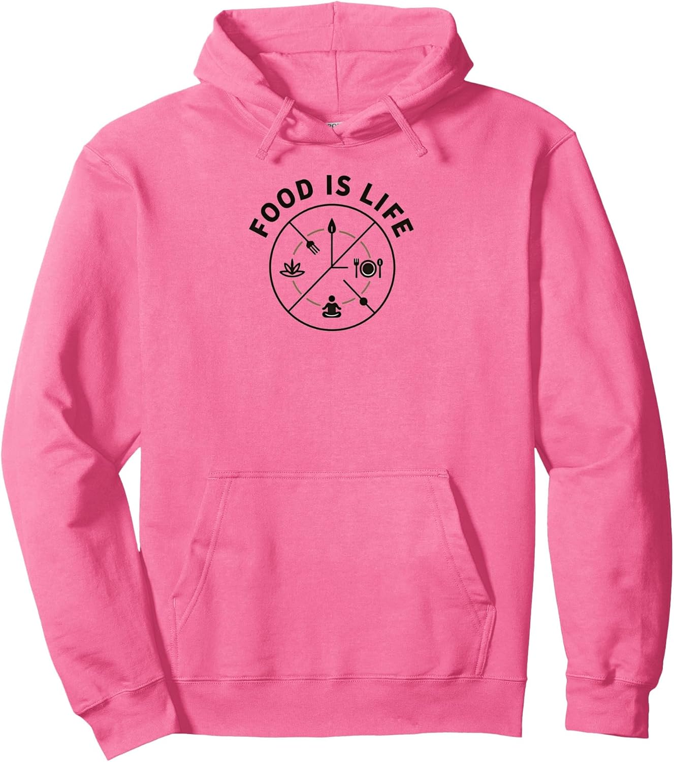 Food is Life: Culinary Wellness Lifestyle Pullover Hoodie