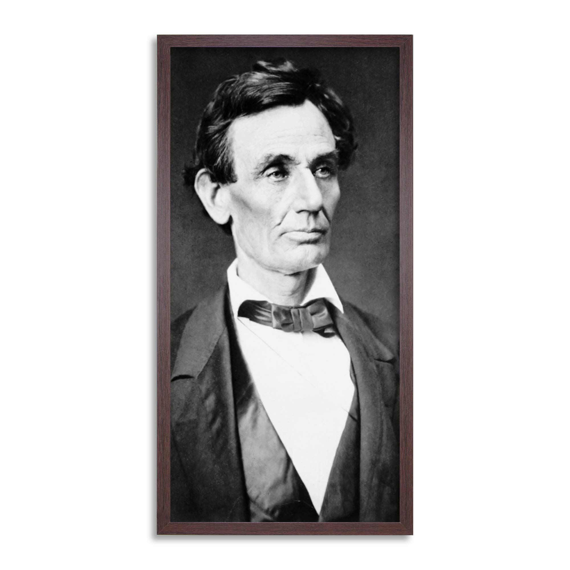 Wee Blue Coo Abraham Lincoln USA President Long Panel Framed Wall Art Print