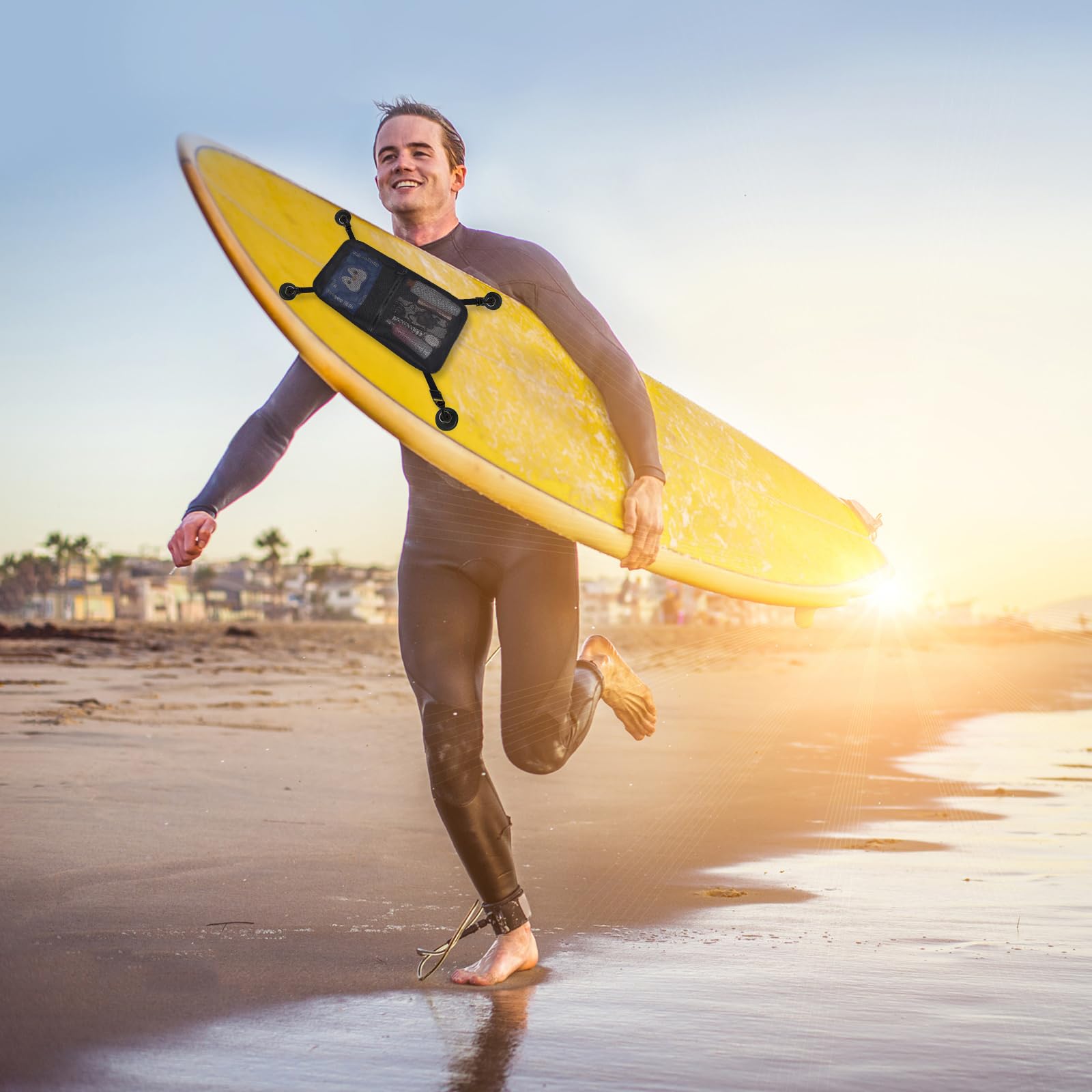 Aufbewahrungstasche Für Surfboard, Deck Tasche Mit Reißverschluss, Mesh Design Mit Großer Kapazität, Ideal Für Surfen SUP Kajak Outdoor Zubehör
