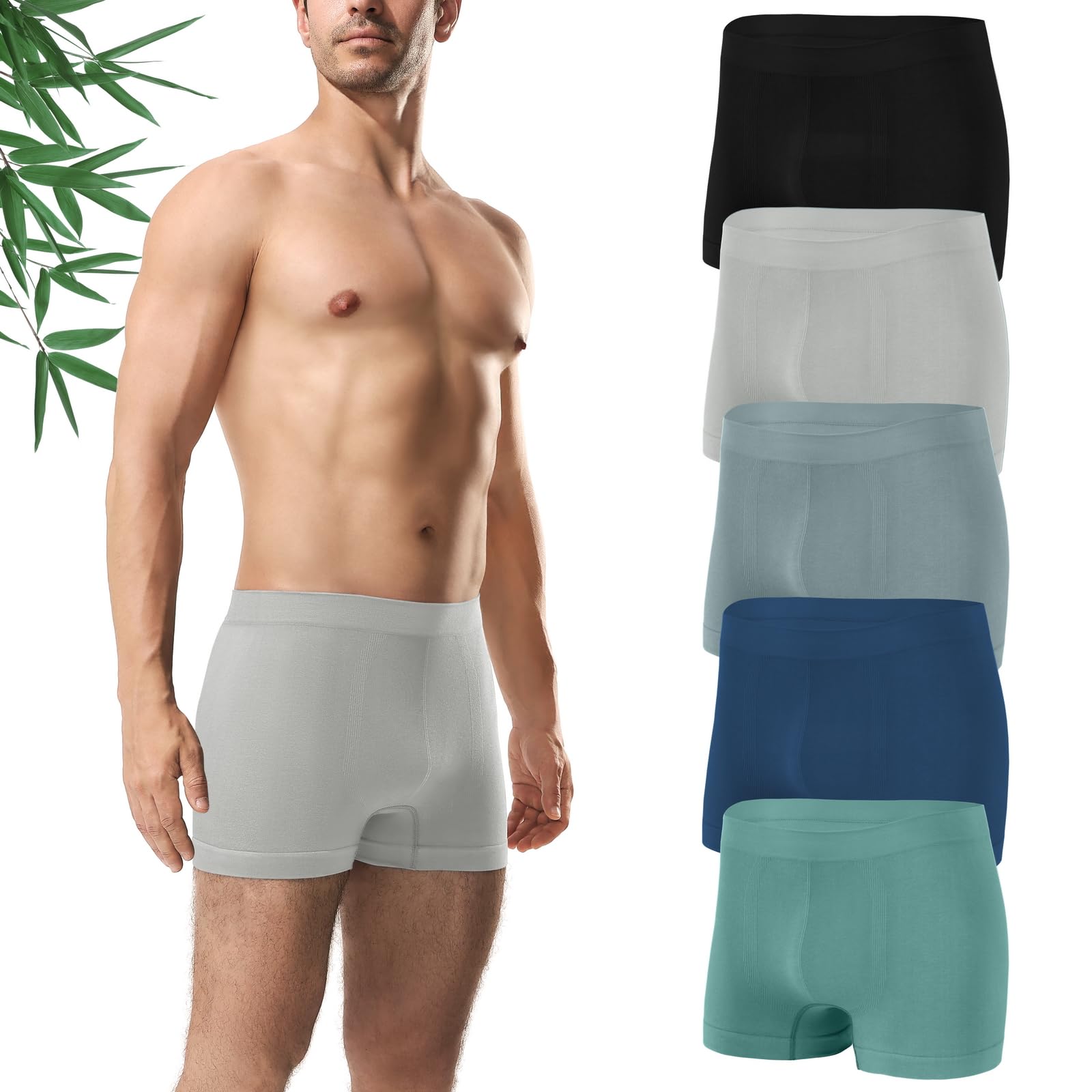 Channo Calzoncillos de Bambú para Hombre Sin Costuras: Material Natural Fresco y Suave para una Comodidad Duradera