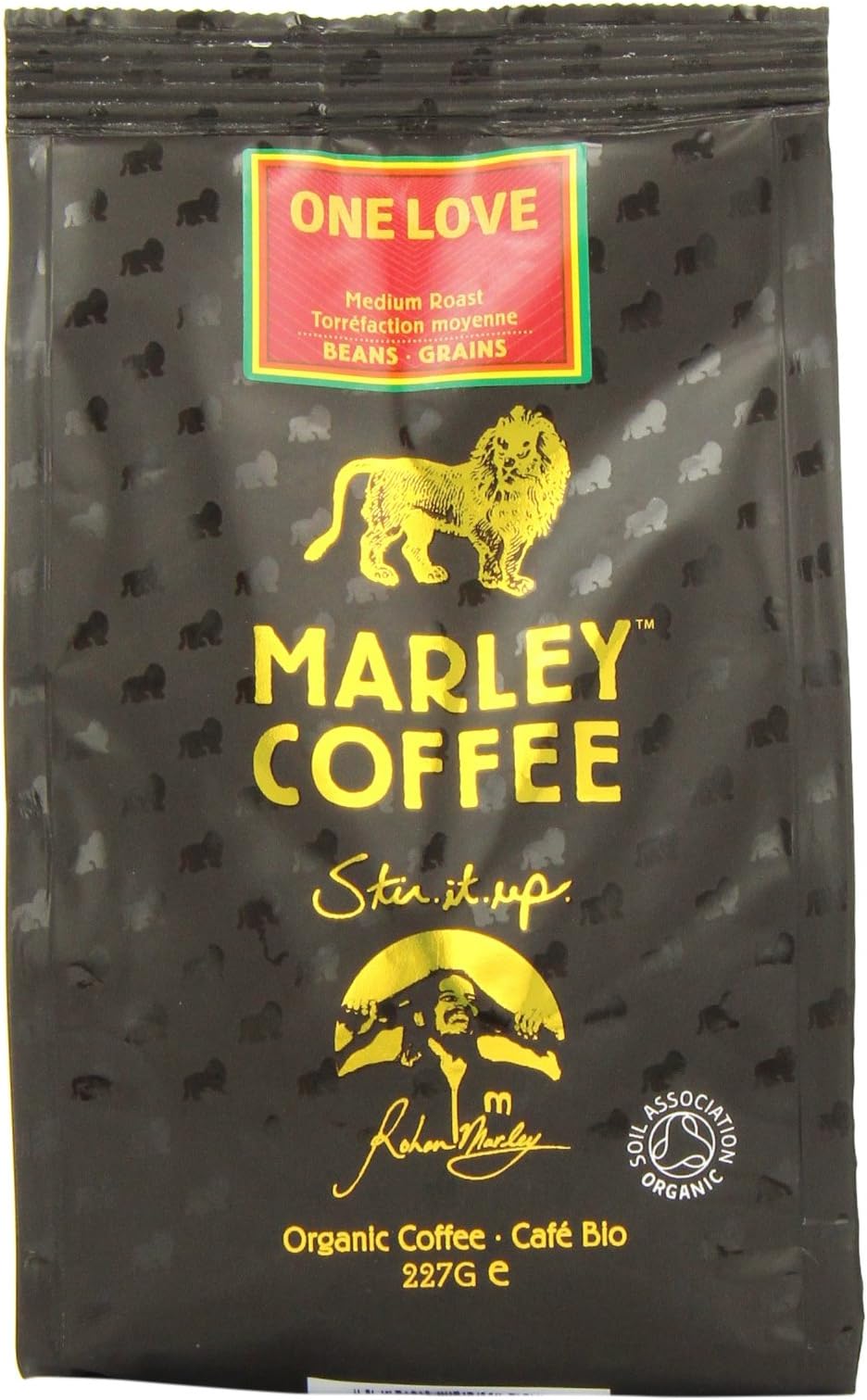 Marley Coffee Organic One Love Medium Roast Whole Bean Coffee Bag 227 g