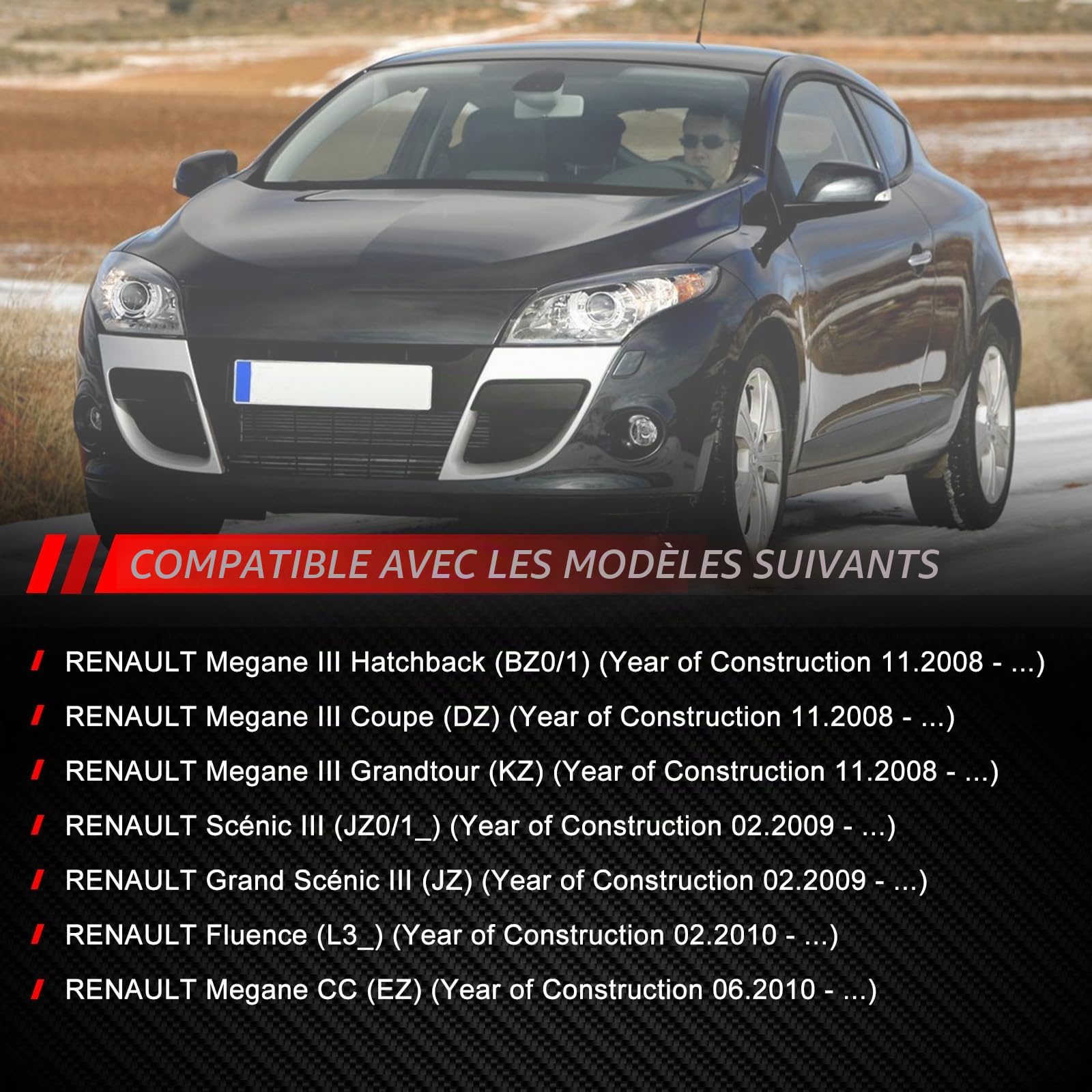 Tuyau de turbine intermédiaire de rechange pour Megane III BZ0/1 DZ KZ Scénic III JZ0/1 JZ Fluence L3 Megane CC EZ Accessoire de voiture # 8200981498