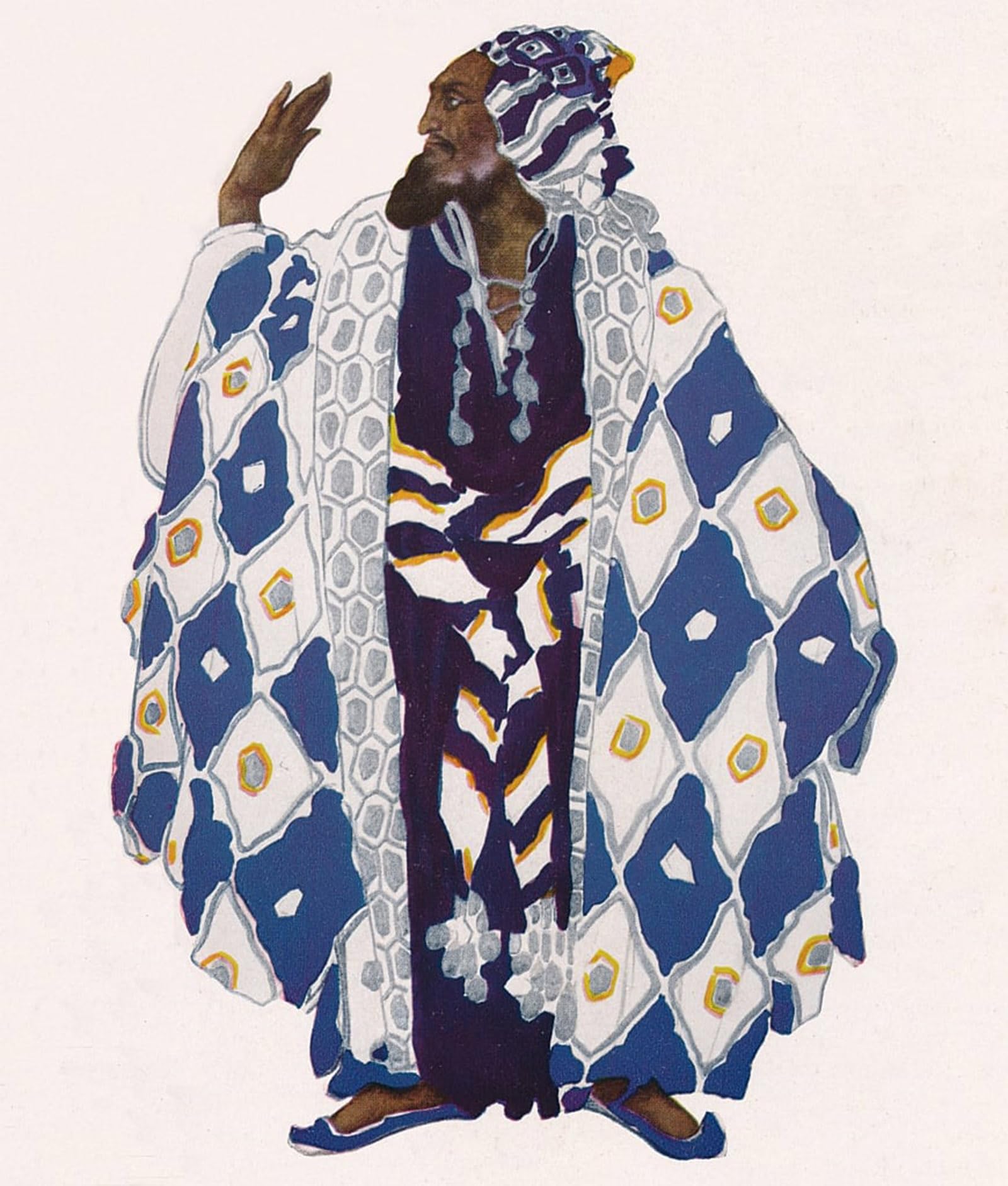ARTXLXXBN Famous Art Print Poster Vintage Wall Art a Notable Mespotamien by Leon Bakst Canvas Art Poster for Home Decor 60x90cm