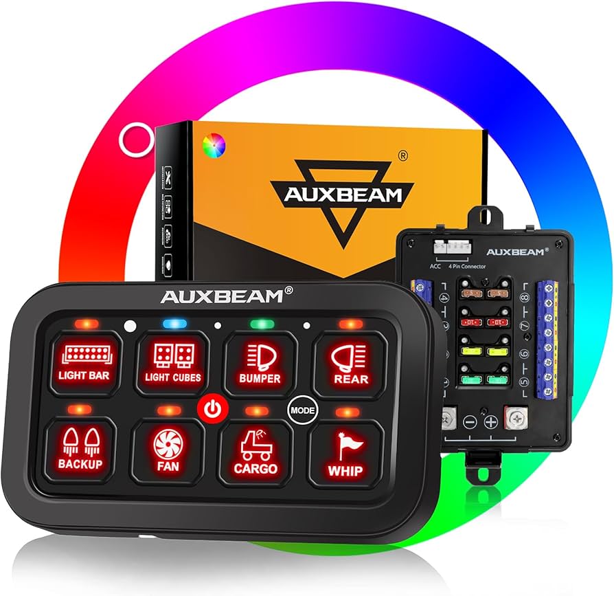 Amazon.com: Auxbeam Switch Panel RB80 RGB 8 Gang Switch
