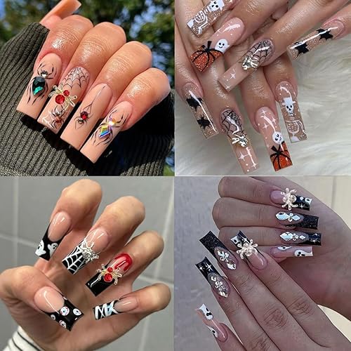 Miniatura 2 de Dijes de aleación para uñas de Halloween, 16 piezas de dijes de arte de uñas de cuchillo 3D plateado metálico para uñas acrílicas, gemas de uñas de