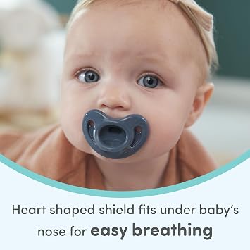 NUK Comfy Orthodontic Pacifiers, 0-6 Months, Timeless Collection, 5 Count (Pack of 1)