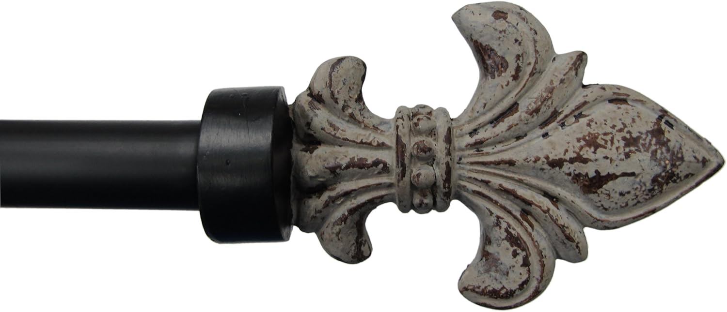 Urbanest Fluer De Lis Window Curtain Drapery Rod Set (28"-48")