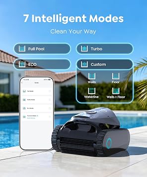 (2026 Upgrade) TALOSBO C1 Wall Climbing Robotic Pool Cleaner, Deep Gray
