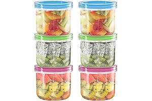 Small Lunch Containers with Lids (6 Pack)