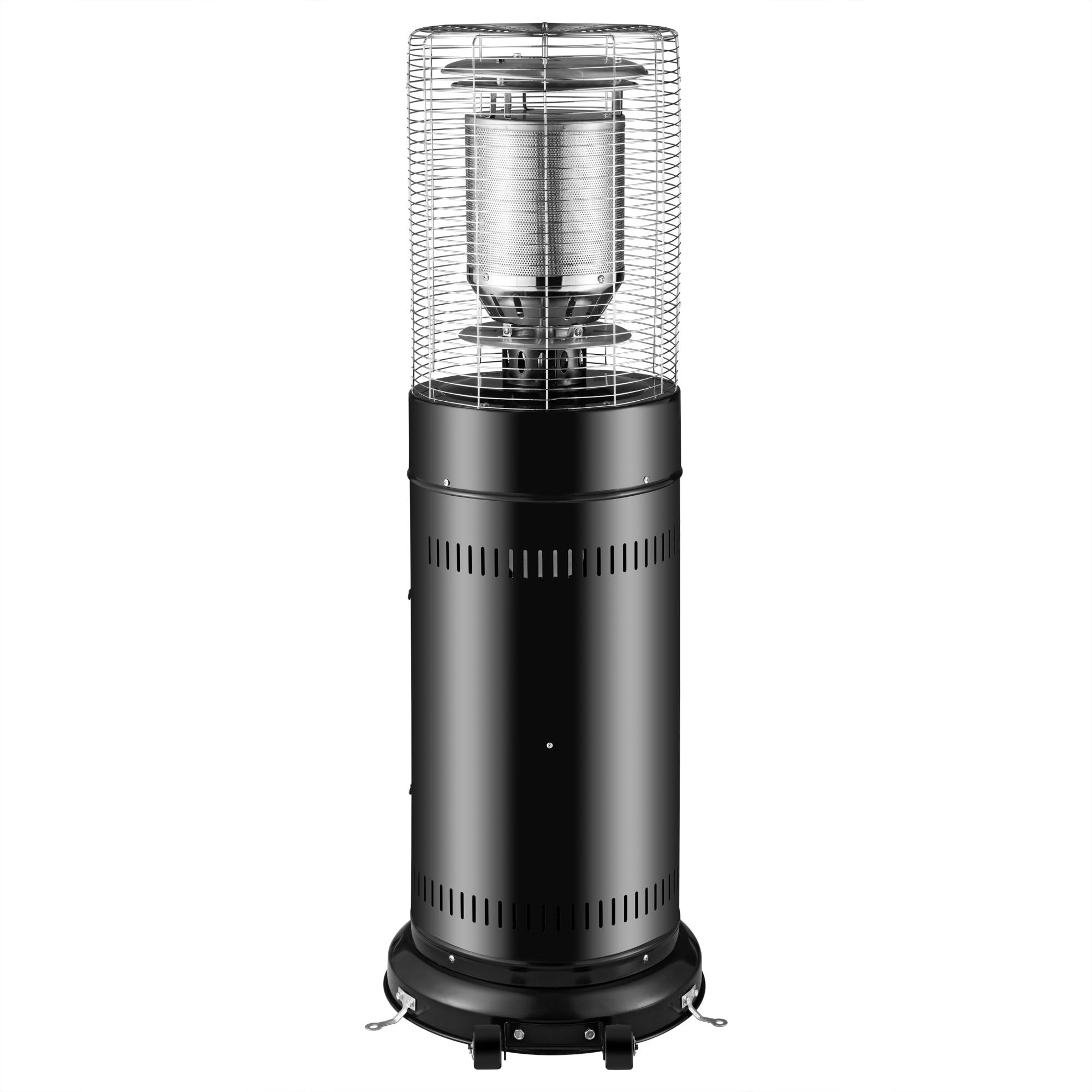 Zelsius Gas Heizstrahler "Zermatt" | 11 kW | Ø 46 cm x 137 cm | Schwarz | Terrassenheizstrahler außen, Terrassenheizung, Outdoor Heizpilz, Gasheizpilz für Terrasse Balkon und Garten