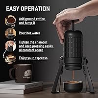 Vista 6 de STARESSO PLUS SP300 Espresso Machine, Manual Portable Coffee Maker Compatible Ground Coffee with Pressurized Filter, Espresso Maker for Home Travel