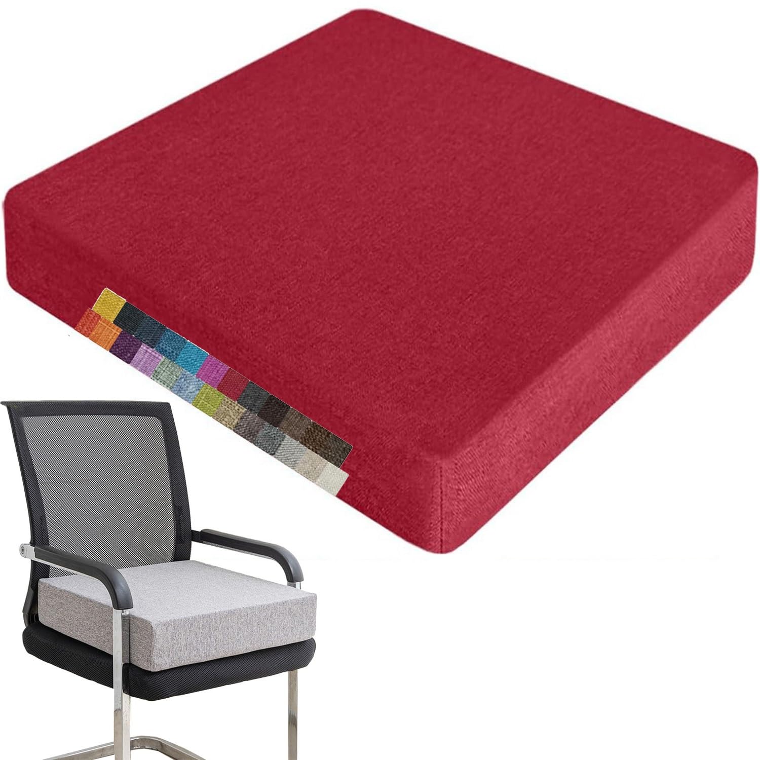 SVFOEBJM Hanging Chair Cushion 60x60x8cm Soft Memory Foam Pillow Removable Cover NonSlip Comfortable for Car Office Sofa GardenPerfect for Relaxation.