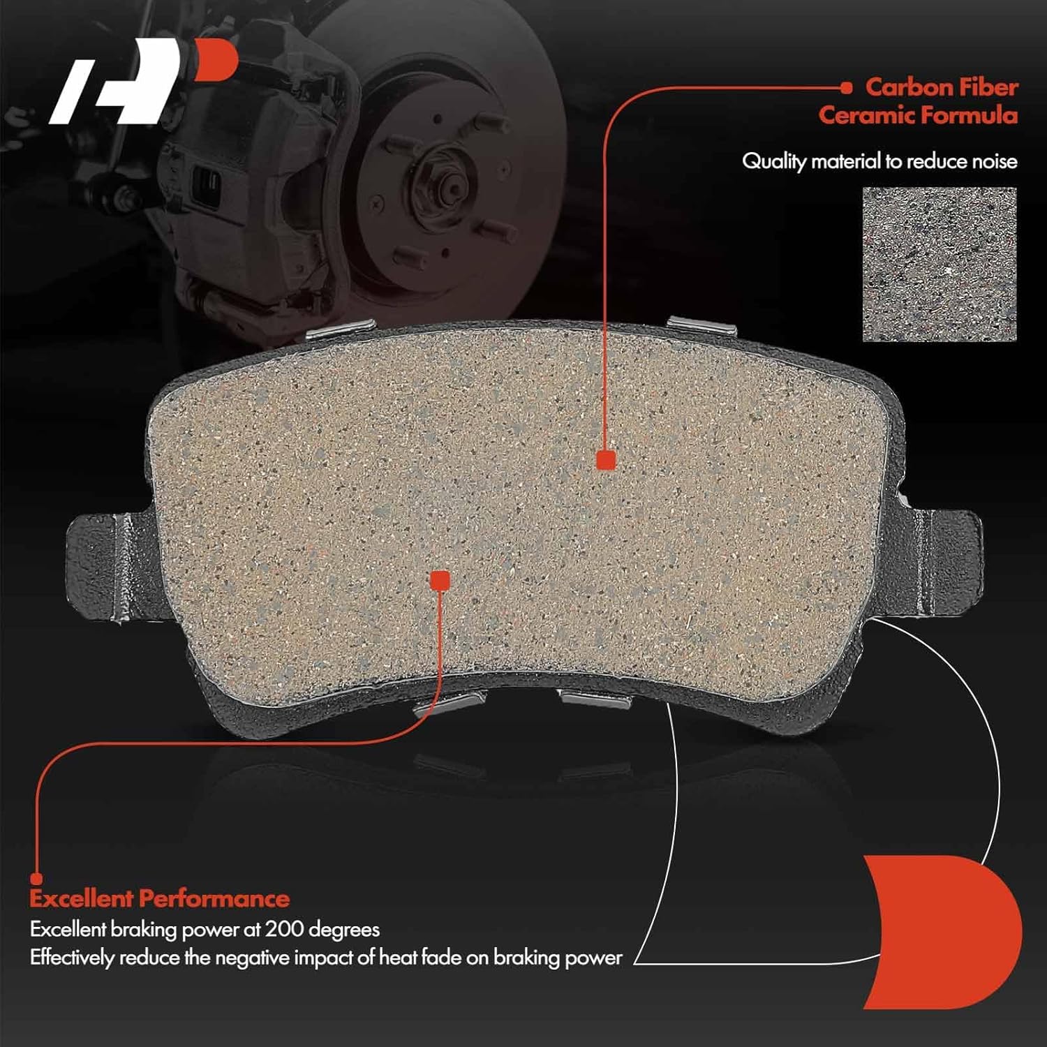 A-Premium 11.89 in (302 mm) Rear Drilled and Slotted Disc Brake Rotors + Ceramic Pads Kit Compatible with Select Volvo Models - S60 2011-2018, XC70 2008-2016, S80 2007-2016, V60, V70, 6-PC Set