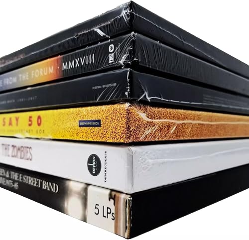 Miniatura 2 de Juego de cajas medianas de plástico exteriores (5) polietileno de 3 mil de grosor para discos de vinilo LP de 33 rpm, mejor protege las cajas de 78