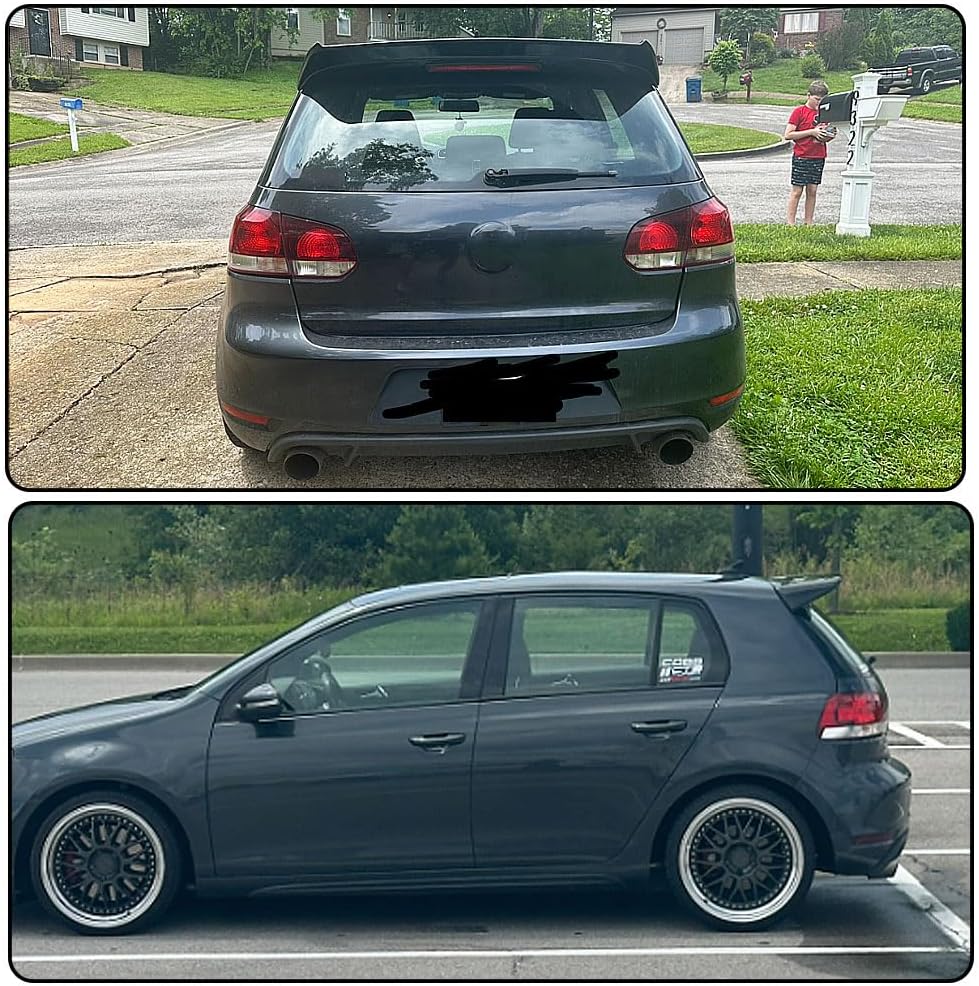 MCARCAR KIT Gloss Black Rear Spoiler Compatible with Volkswagen VW Golf 6 VI MK6 GTI R20 2010-2013 Roof Window Spoiler Top Wing Lip Auto Parts Factory Outlet