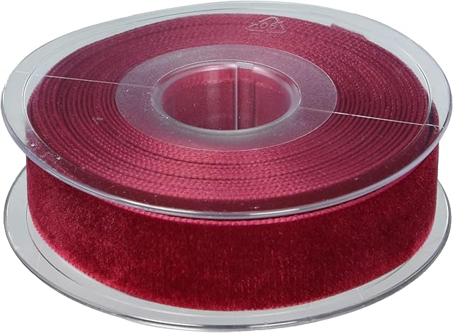 Berisfords 00102500229614DF Velvet Ribbon, Dark Red, 102 x 30 x 102 cm