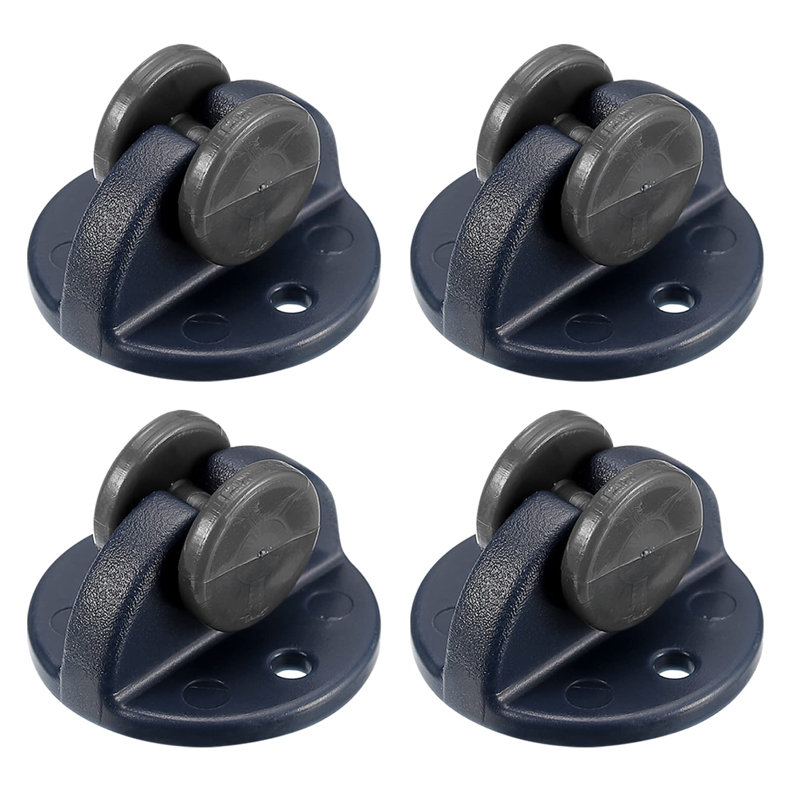 sourcing map Self Adhesive Wheels, 4Pcs Mini Casters Sticky Pulley Self Fixed Wheels for DIY Furniture Trash Can Box Storage Bottom Moving, Blue