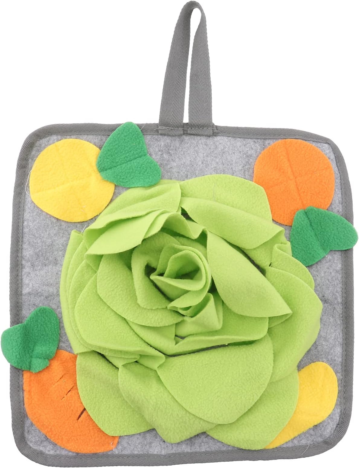 Rabbit Snuffle Mat Washable Polar Fleece Pet Foraging Mat Boredom Breaker Enrichment Toy Bed for Rabbits Bunny Guinea Pigs Ferrets Chinchillas Small Animals Dogs Green