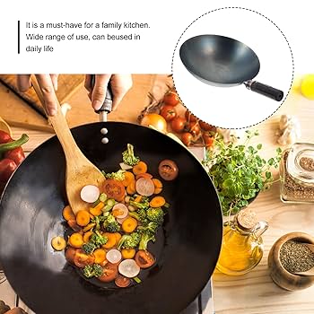 Amazon｜中華鍋 鉄製中華鍋 ハンドル付き炒め鍋 熱い厳選された
