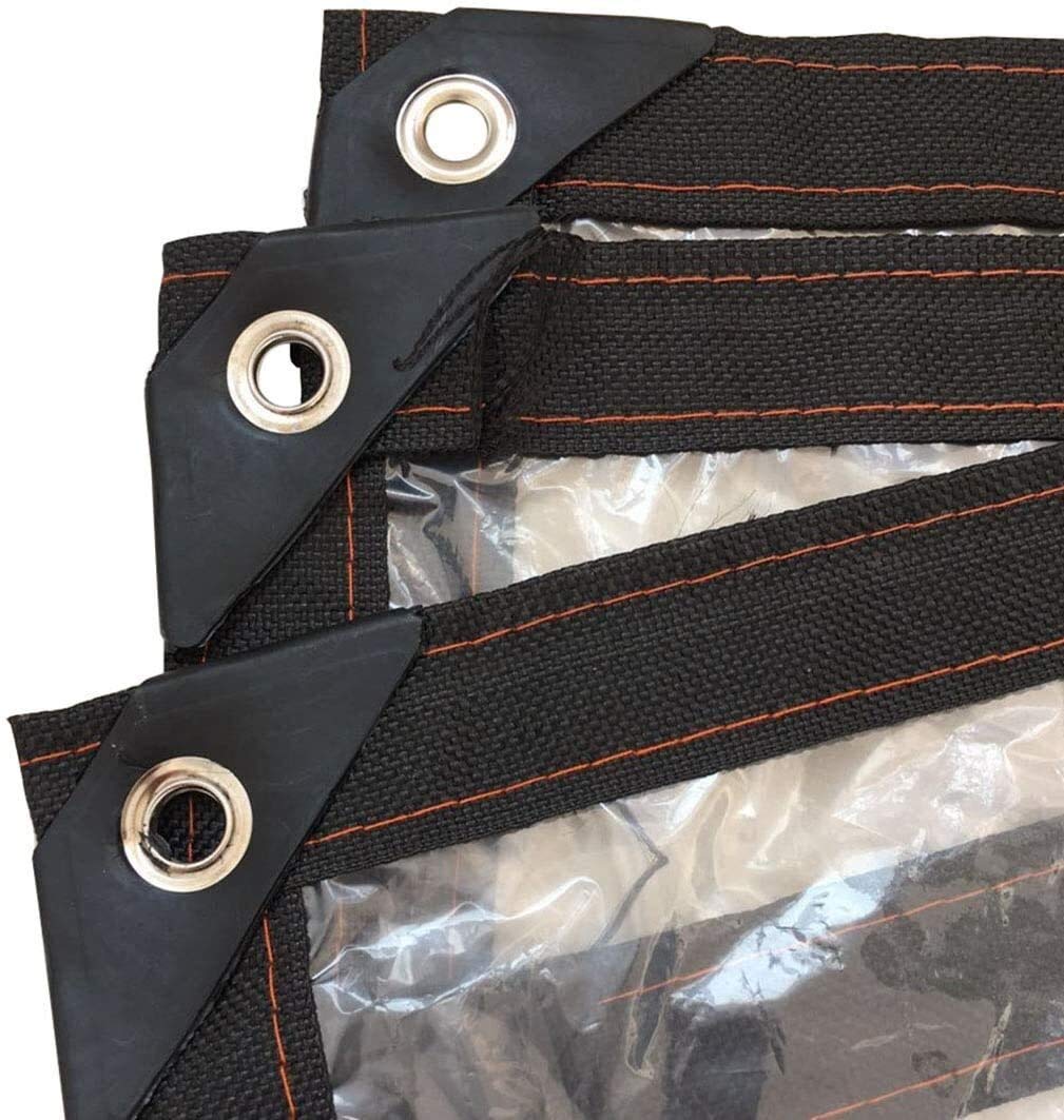 Waterproof tarp lightweight exterior clear tarpaulins exterior windows, balcony, plant protection PE plastic tent tarp with grommets, thickness 0.13 mm Rain cloth, Shade cloth (Size : 3mX5m)