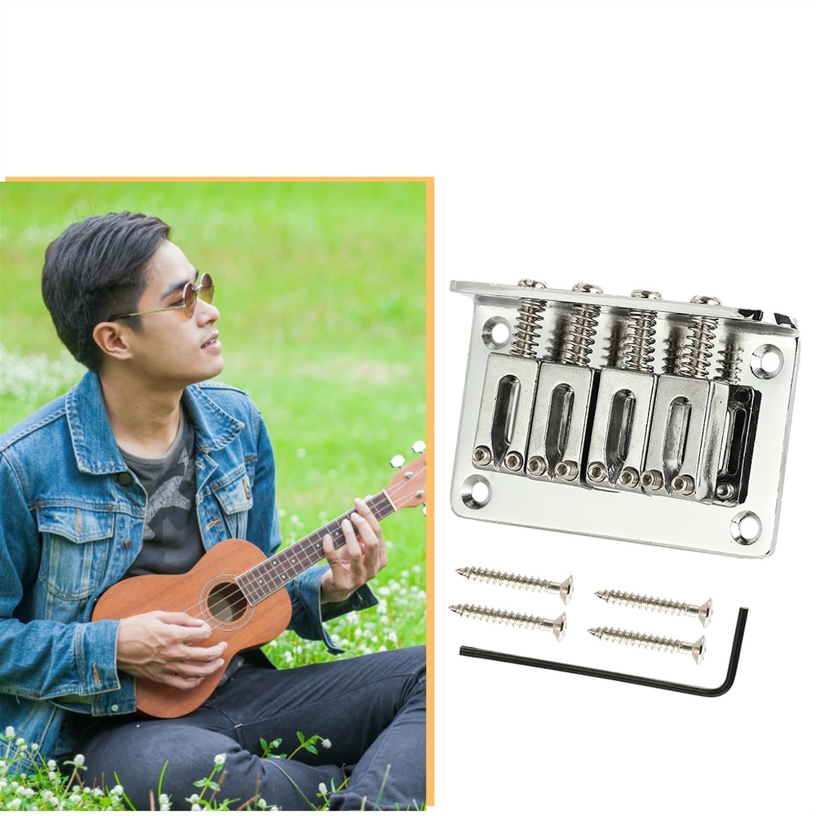 Juego De Puente Para Guitarra Eléctrica Puente De Sillín De Guitarra, Sillín De Guitarra Ajustable, Pieza Trasera Para Guitarra Eléctrica, Instrumento Musical (Color : Black)