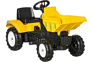 Ride-On Excavator Pedal Tractor for Kids Ages 2-5
